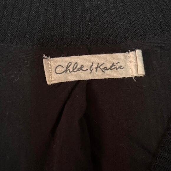 Chloe & Katie Striped Zip Up Bomber Jacket Spring Wear Vintage Inspired - Picture 5 of 6